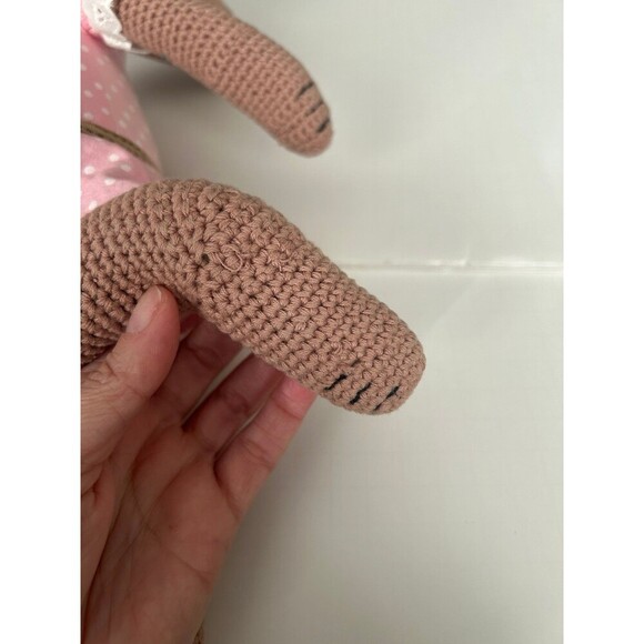 Pottery Barn Kids Knit Crochet Mouse Plush PBK - Picture 7 of 8